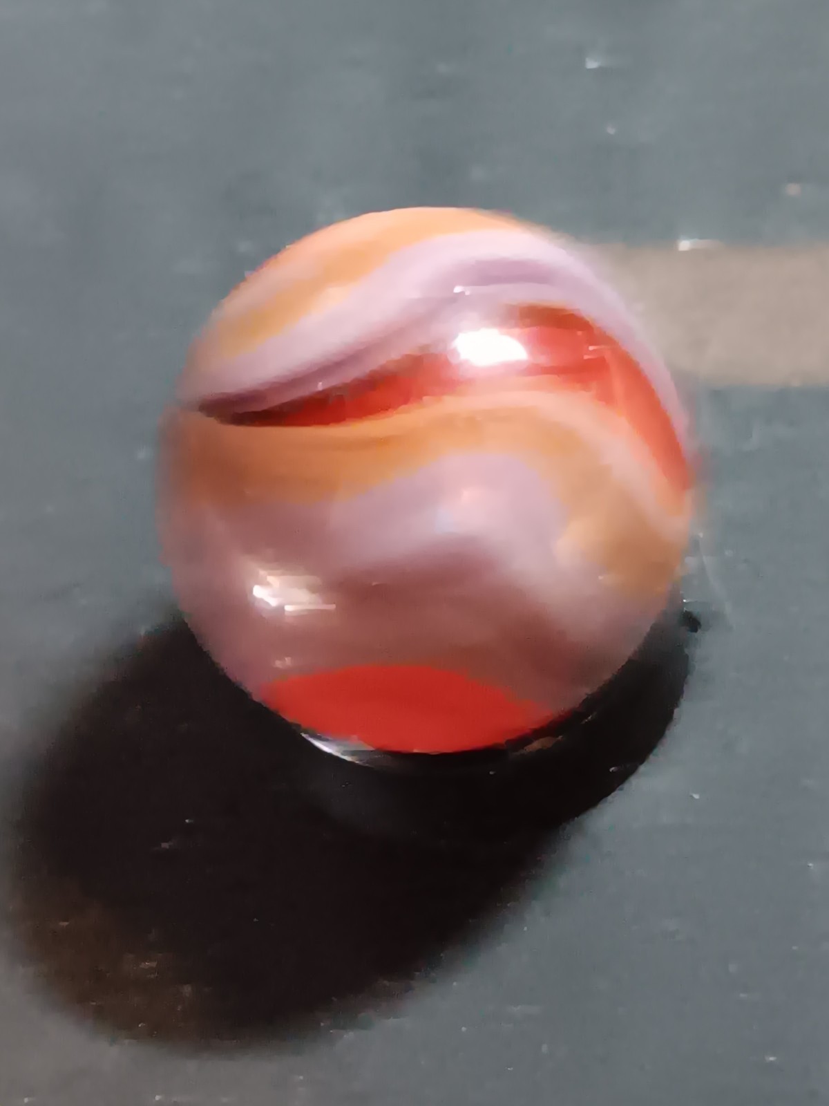 Vintage Akro Agate Red Purple early Corkscrew. Great Specimen Mint