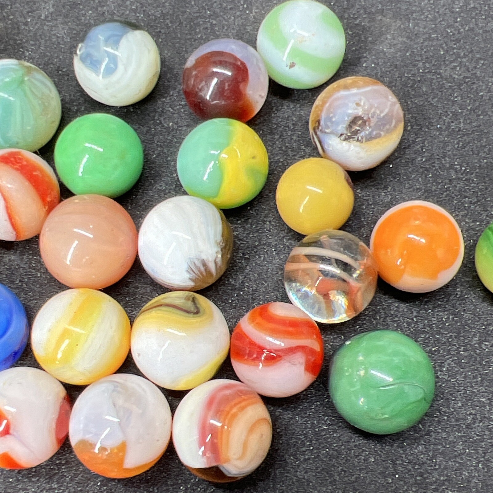 Vintage Akro Agate Peltier Christensen Glass Swirl Marble (30 Lot) Great Lot!