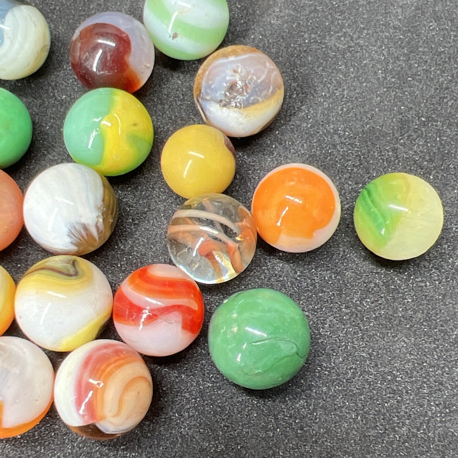 Vintage Akro Agate Peltier Christensen Glass Swirl Marble (30 Lot) Great Lot!