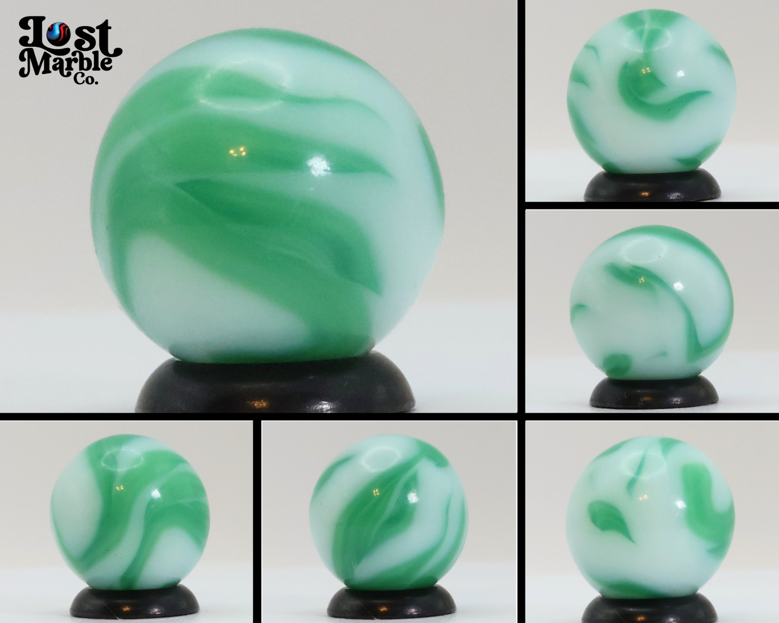 5/8″ Alley Agate Swirl Marble Green M-