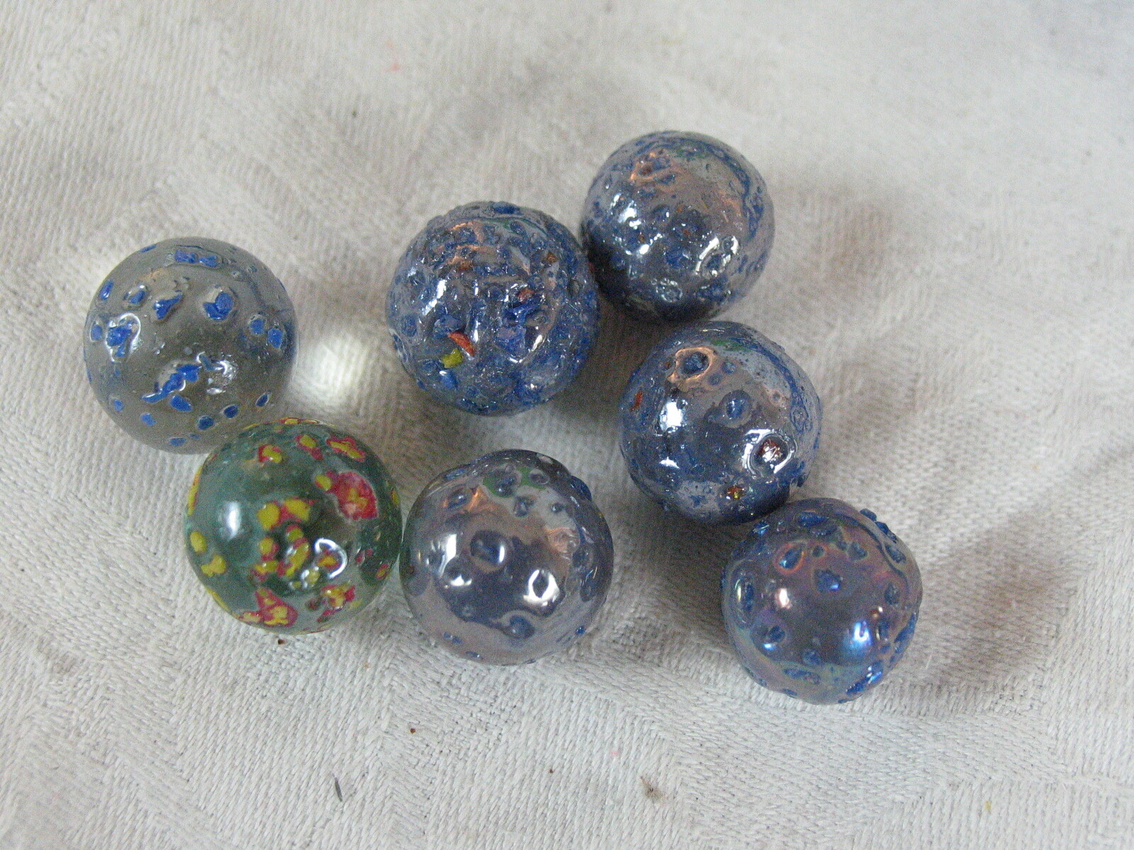 Vintage China Clay & Other Glass Swirl Marbles Collection 106 Total