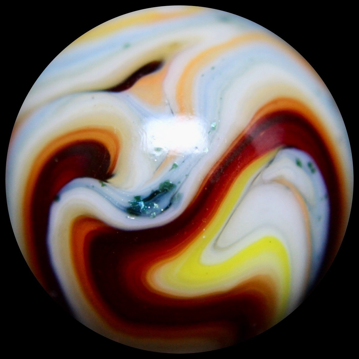 JABO Indian Summer Marble Collector Series: Tangerine Superman 0.760″
