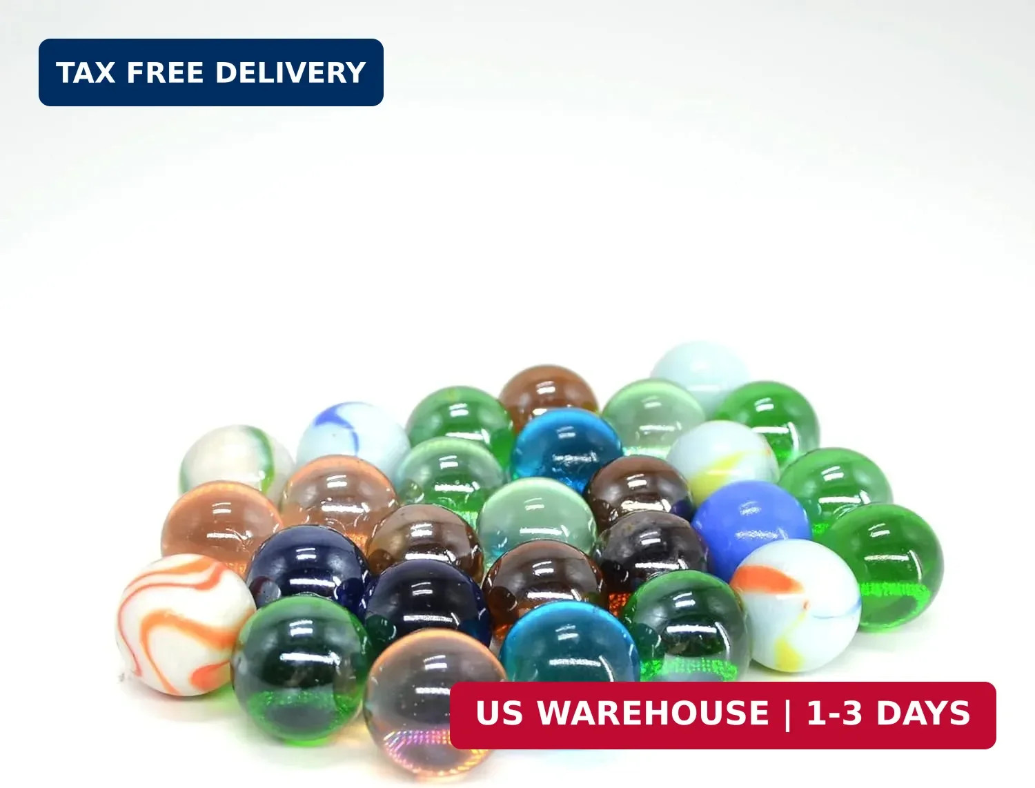 12-Piece 1″ Shooter Marbles, Assorted Colors & Patterns for Kids & DIY