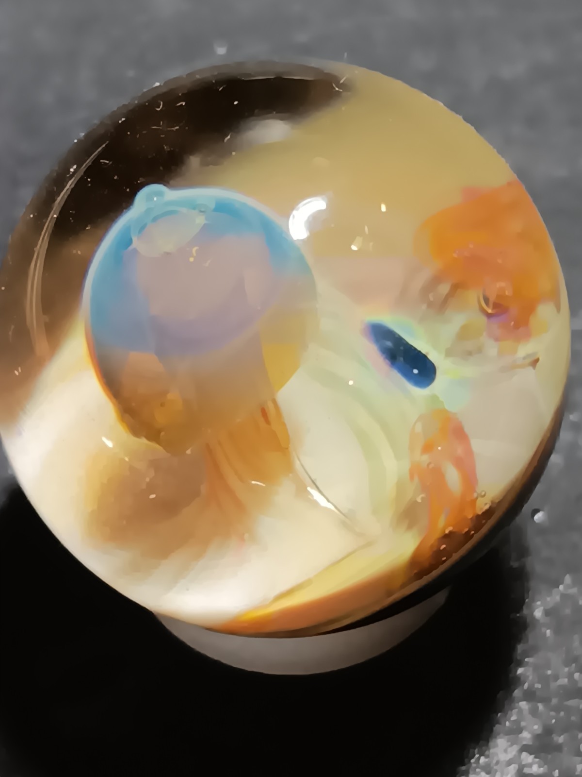 Contemporary Handmade Glass Marbles Lot, Unique Swirl & Intricate Designs