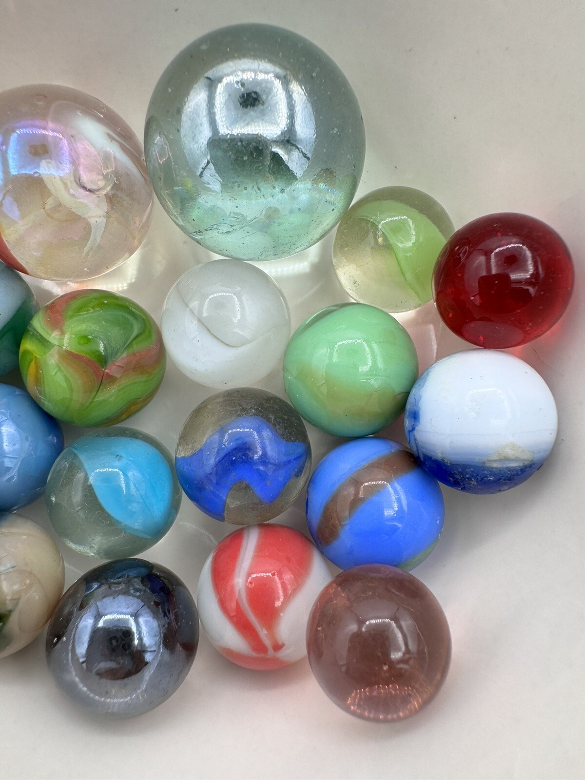 Vintage Marble Lot Of MARBLES UV Reactive Cadmium Uranium Lot #57