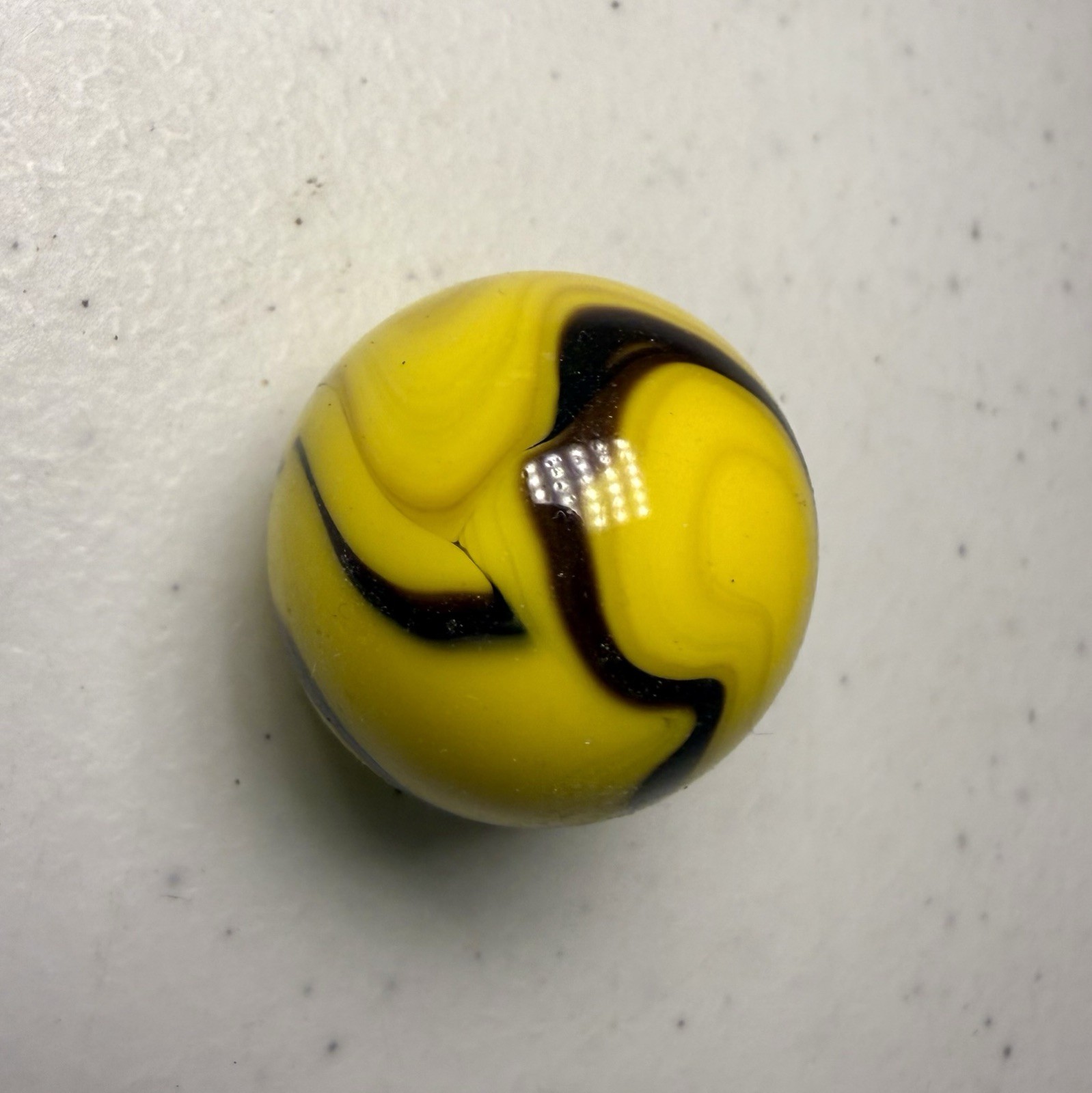 Vintage Vacor de Mexico Bumblebee Glass Marble 1 Inch Boulder Collector Grade