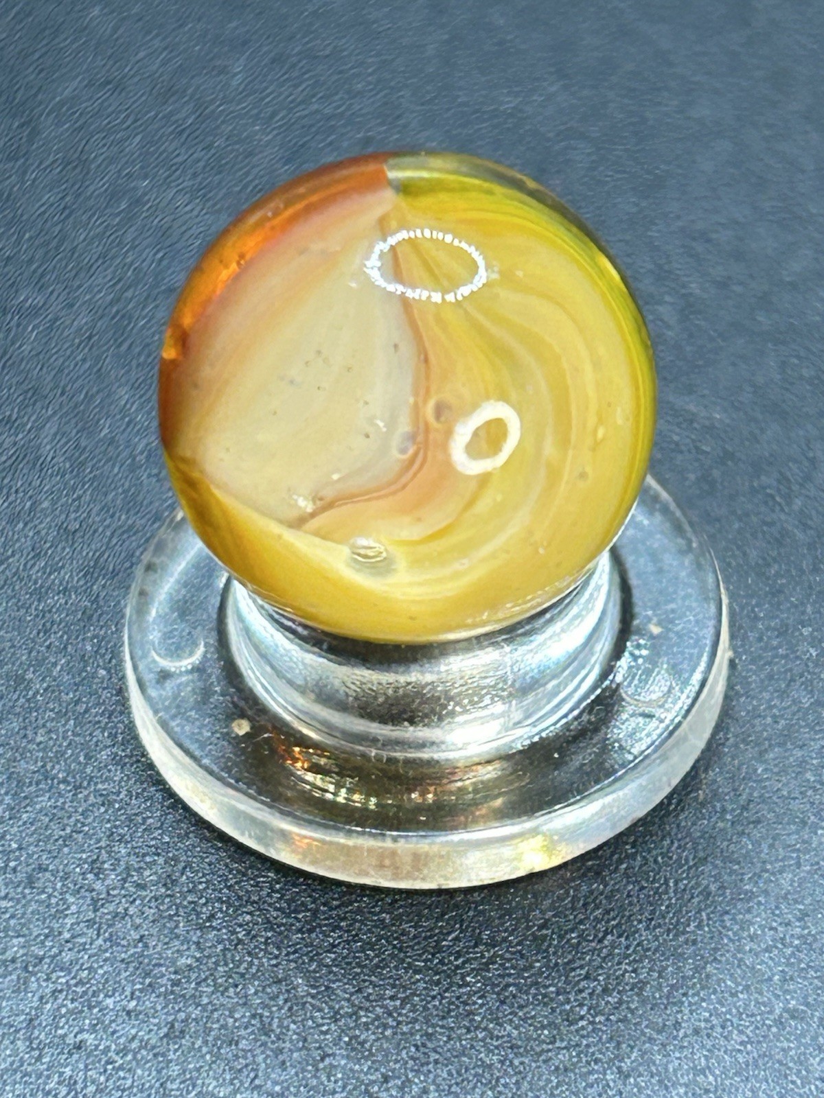 Vintage Peltier National Line Rainbo Fruit Cocktail Or Sunset Marble 0.591”