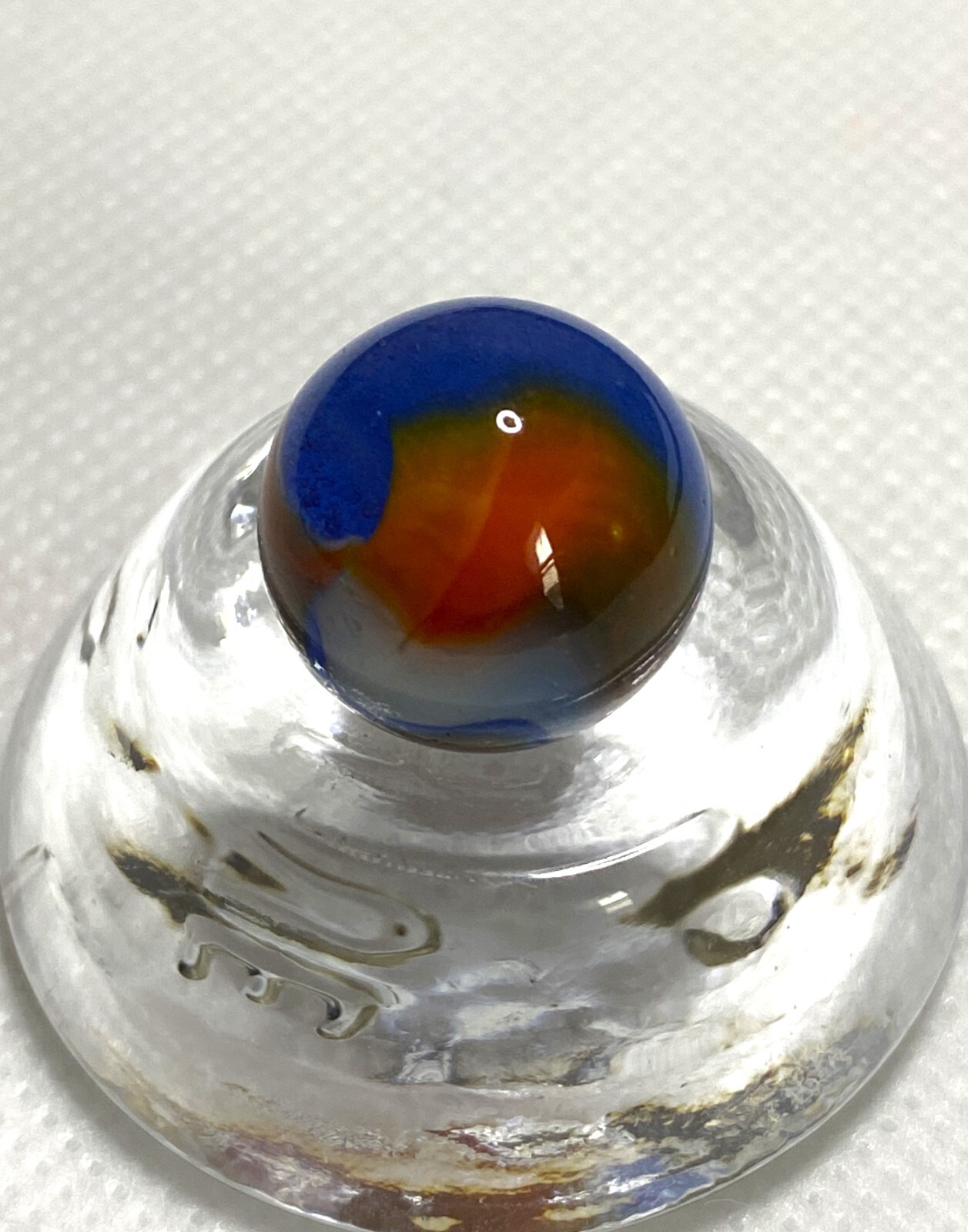 #3 PELTIER MARBLE HYBRID RAINBO BLENDED SPIDERMAN BURNT COLORS .64″ NM+/- MX122