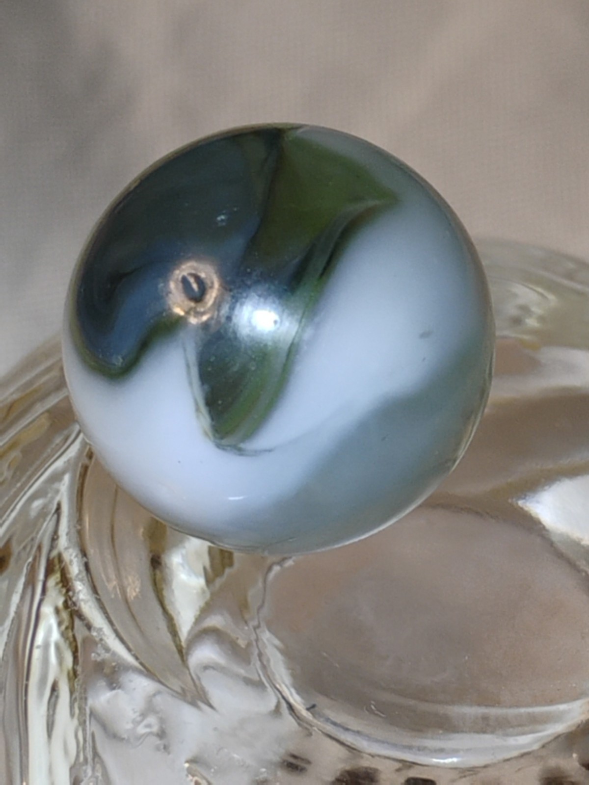 Vintage Vitro Fancy Conqueror Tigers Eye Metallic Blueish Grey Marble ?