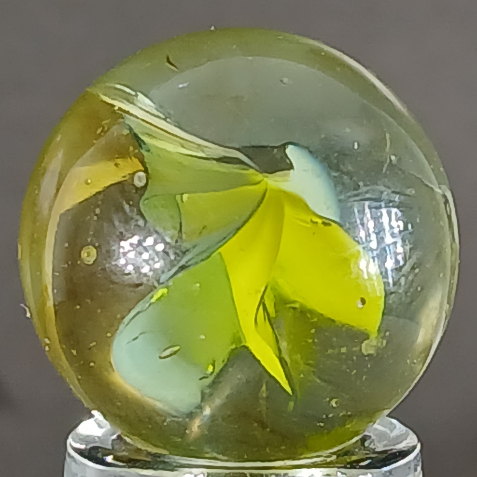 Vintage Tri-Color Hybrid Cat’s Eye Marble .59 Inches Near-Mint Condition