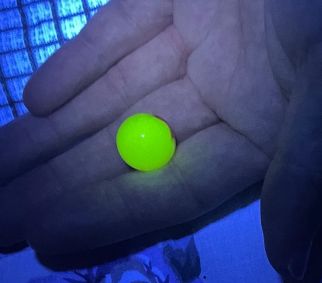 Nice UV Reactive Multi-Toned Red Patch Akro? Peltier? From Old Estate (#1)