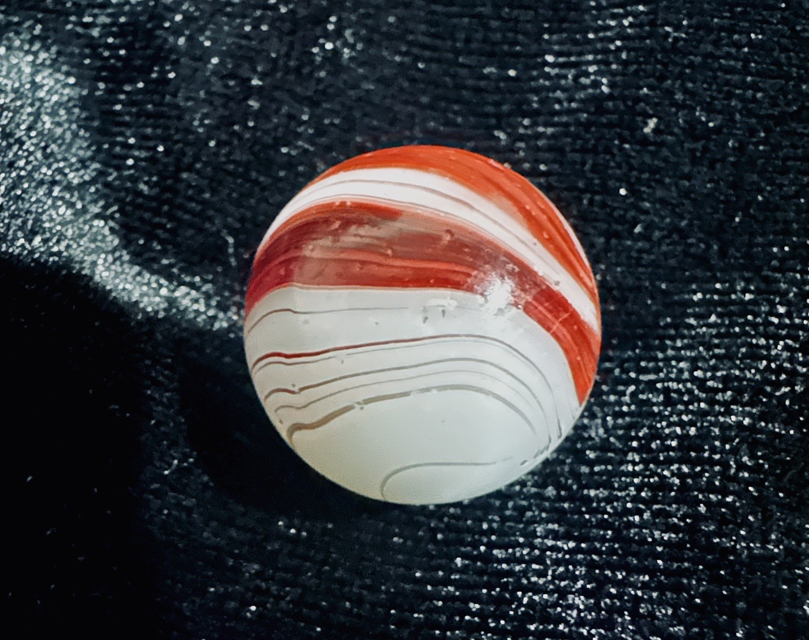 German Transitional Furnace Marble~17mm Chalcedony Agate Imitation UV c1880-1910