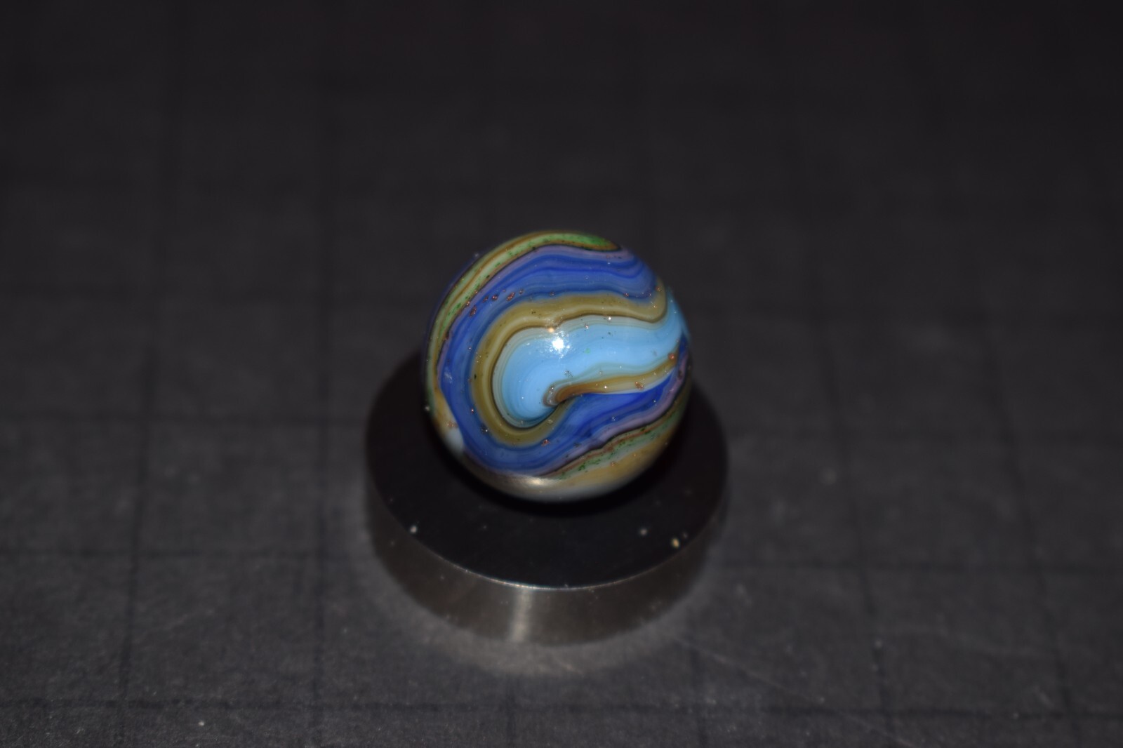JABO/DAS Buddys Run Adventure Swirl Toy Marble Size .734″=47/64″ =18mm Mint