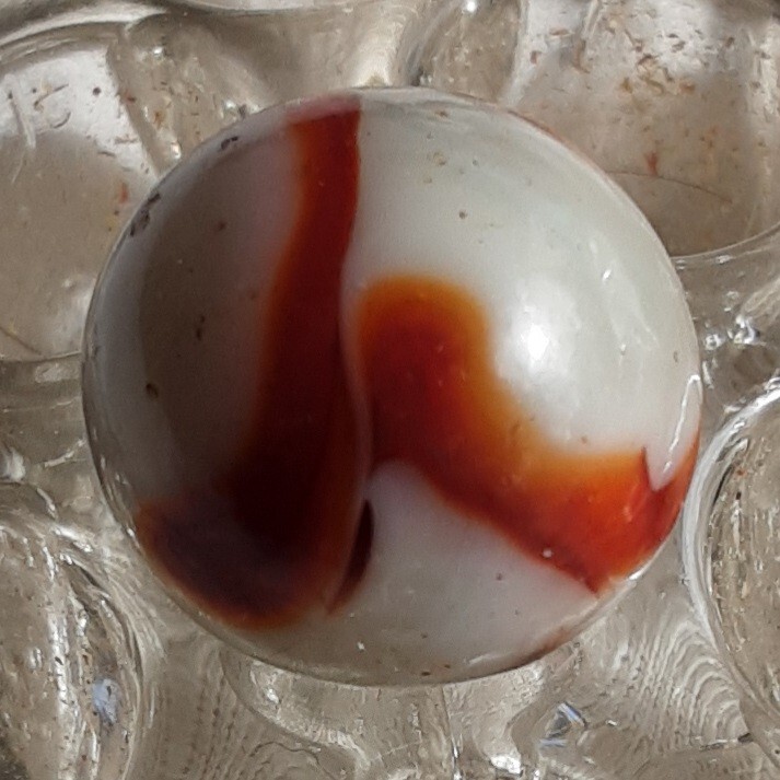 11/16″ Peltier Red Zebra / Oxblood Tracer Marble In Mint 9.2 Condition ✔ 📷 .