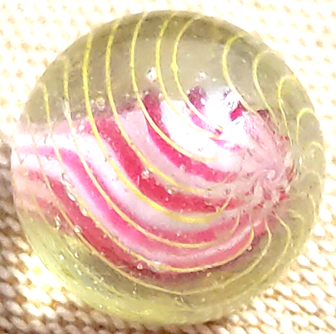 OLD SAME CANE 0.74″& 0.525″SOLID CORE PEPPERMINT WITH YELLOW CAGE &YELLOW BASE
