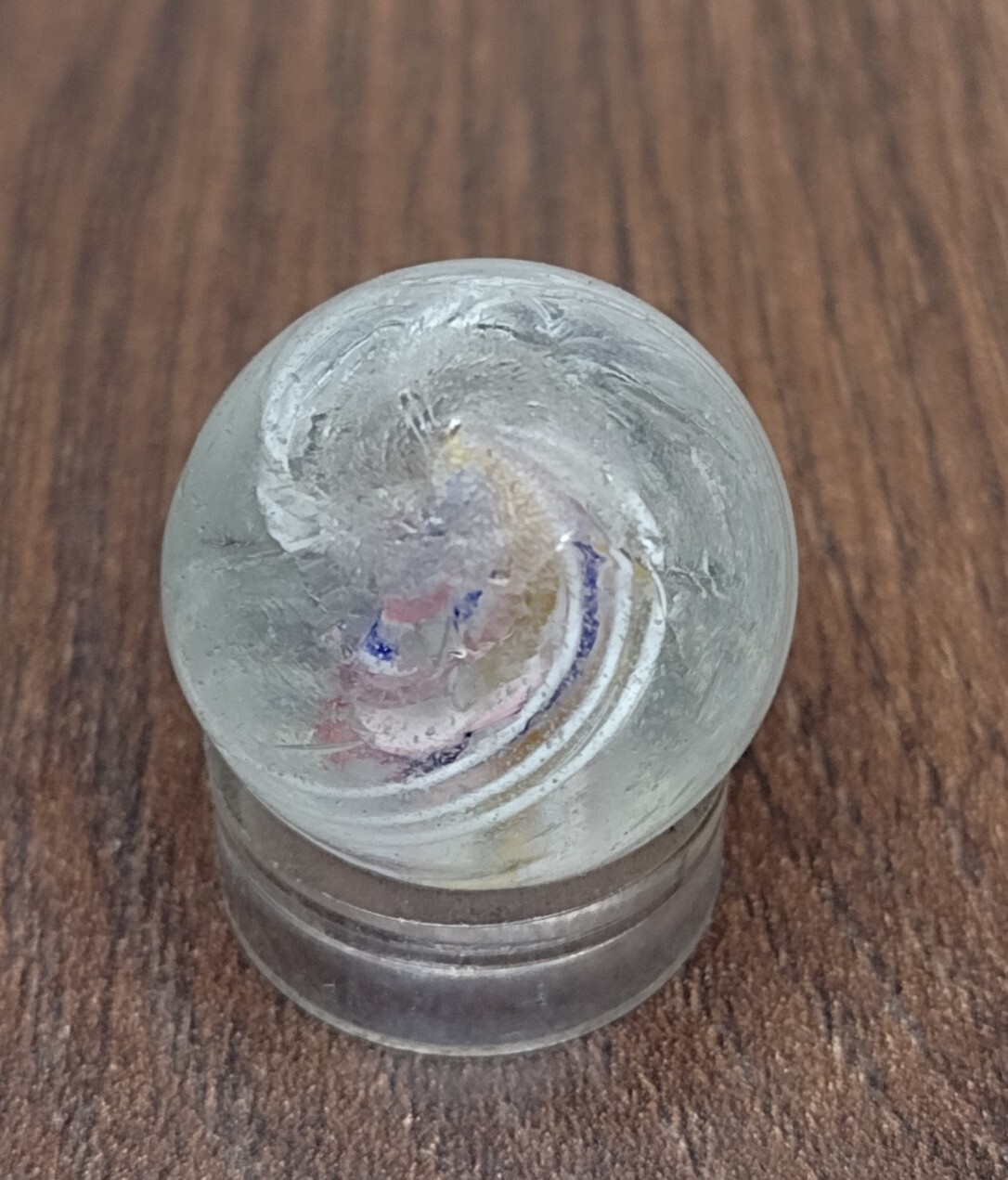 .72″ Sweet 🎂 MultiColor Divided Core Swirl 💎 Handmade Vintage German Marbles