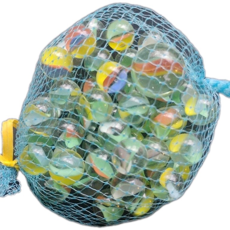 Vintage GLASS MARBLES 1981 BAG OF 40 IMPERIAL One SHOOTER.