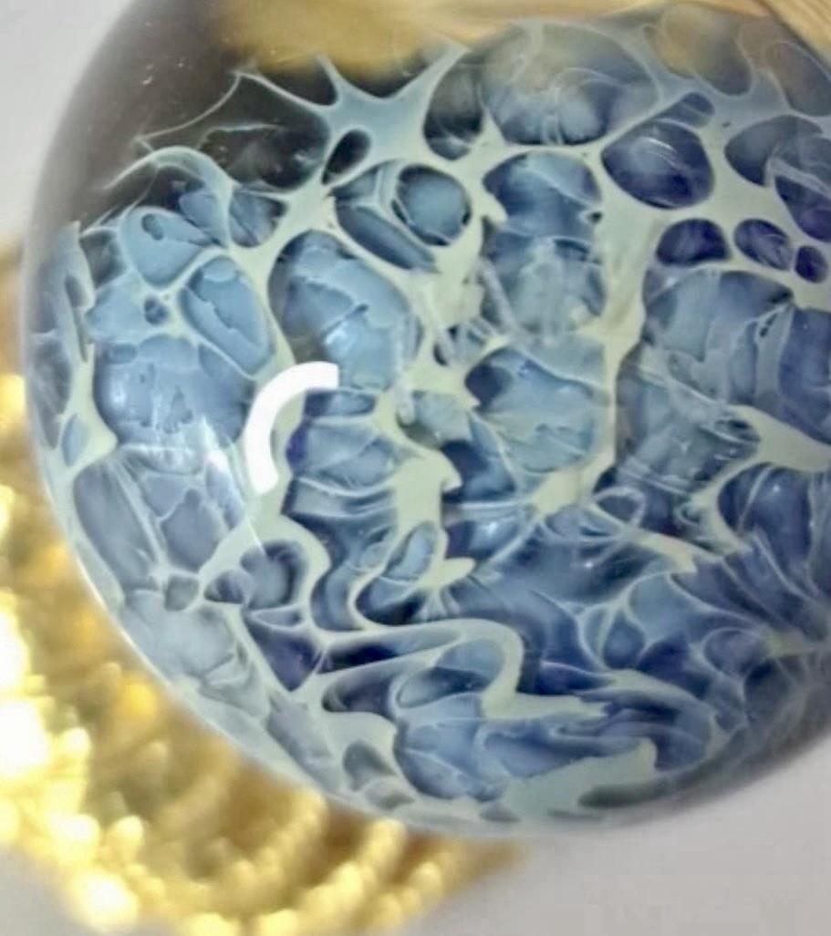 Mazet Studio’s Art Glass Dichroic Vortex Marble 1.6″