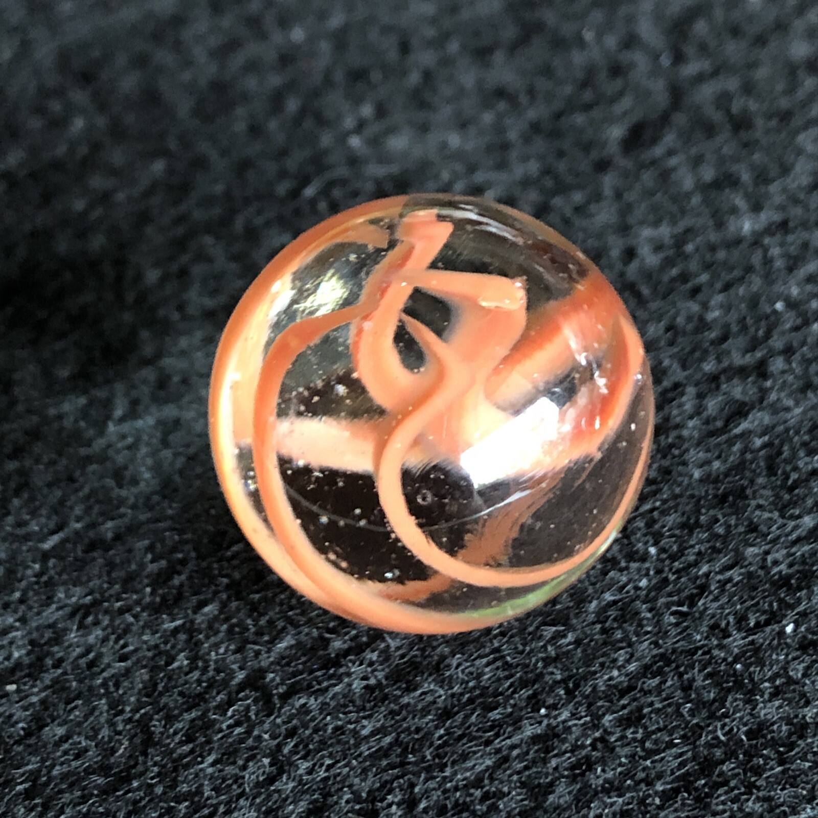 Vitro Agate Horseshoe Cats Eye Vintage Marble 6 Vane Caged Hybrid Shooter NM+