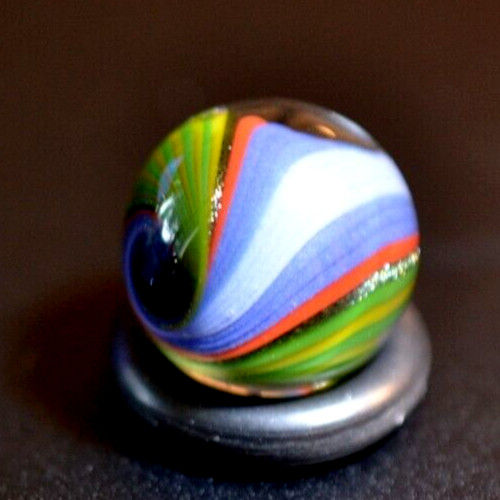 BRYAN TRILLAS GLASS MARBLE/.579″-GRASS & SKY VIEW-AVOCADO,GRASS,GREEN LUTZ,SKY+