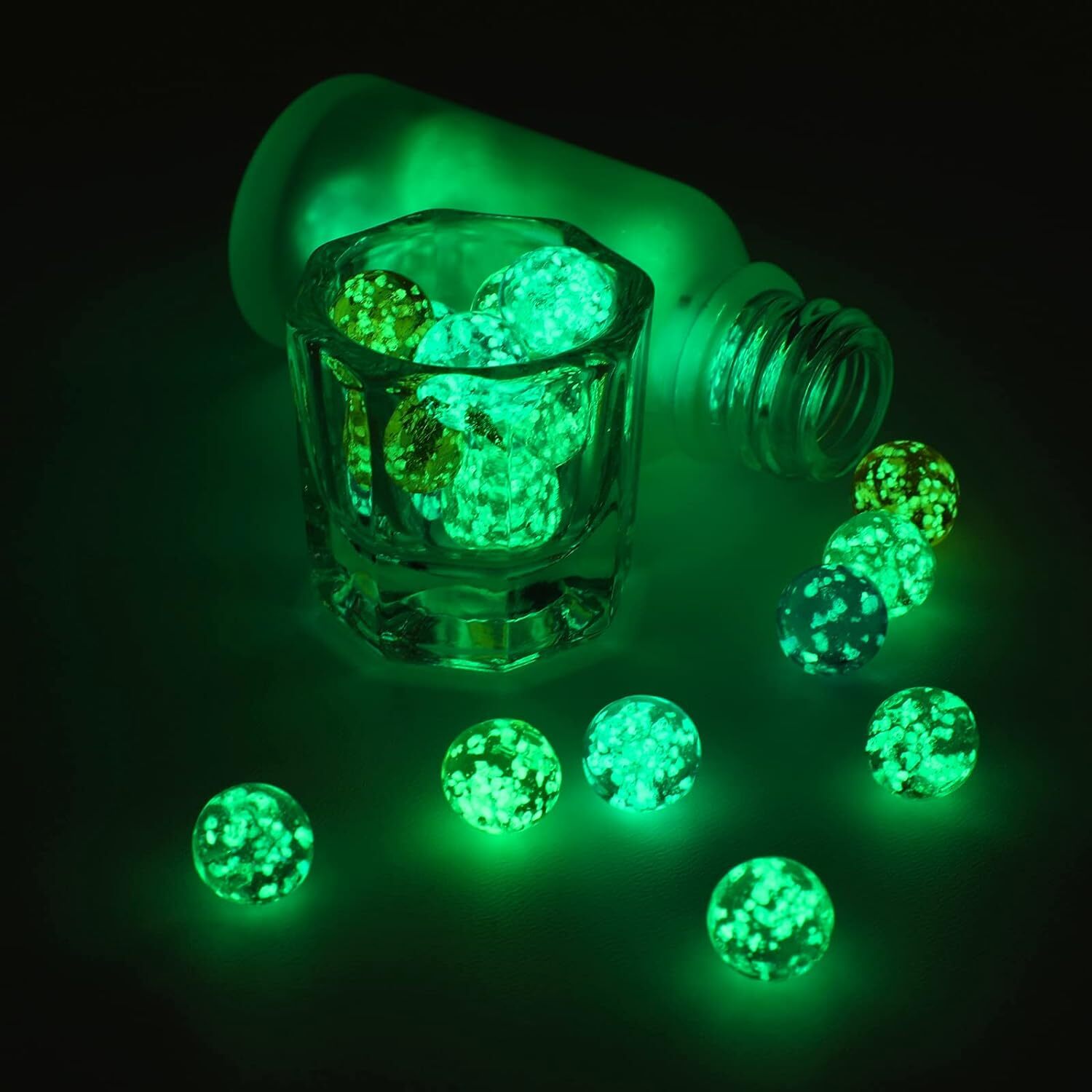 48 Pieces Marbles Glow In The Dark Marbles For Kids Mixed Colors Luminous Glass