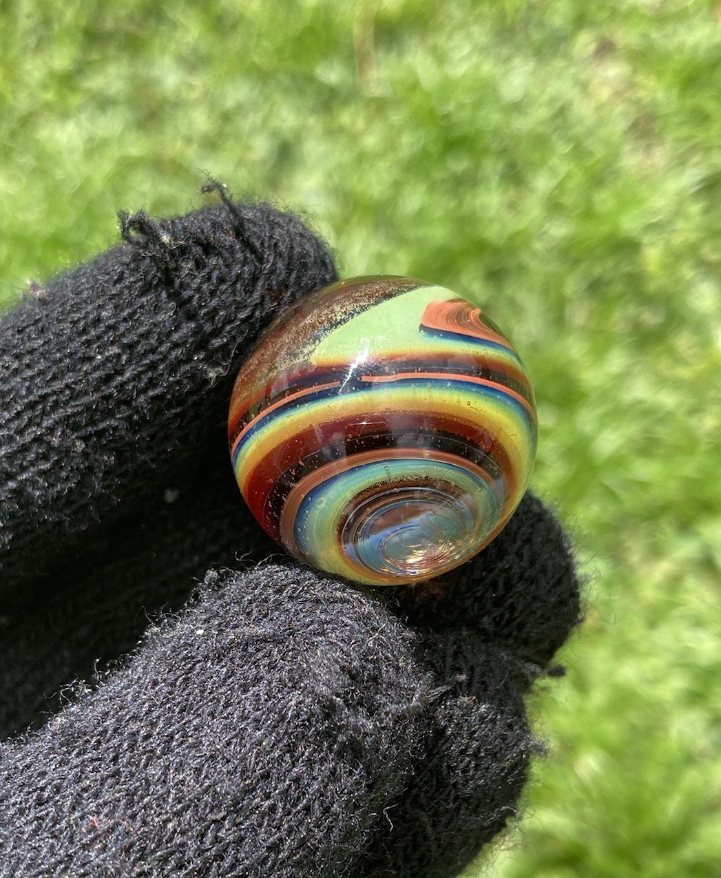 Glass Boro Random Marble Lot Of 5 Hand Made Art Sculpture Multi Color Swirl