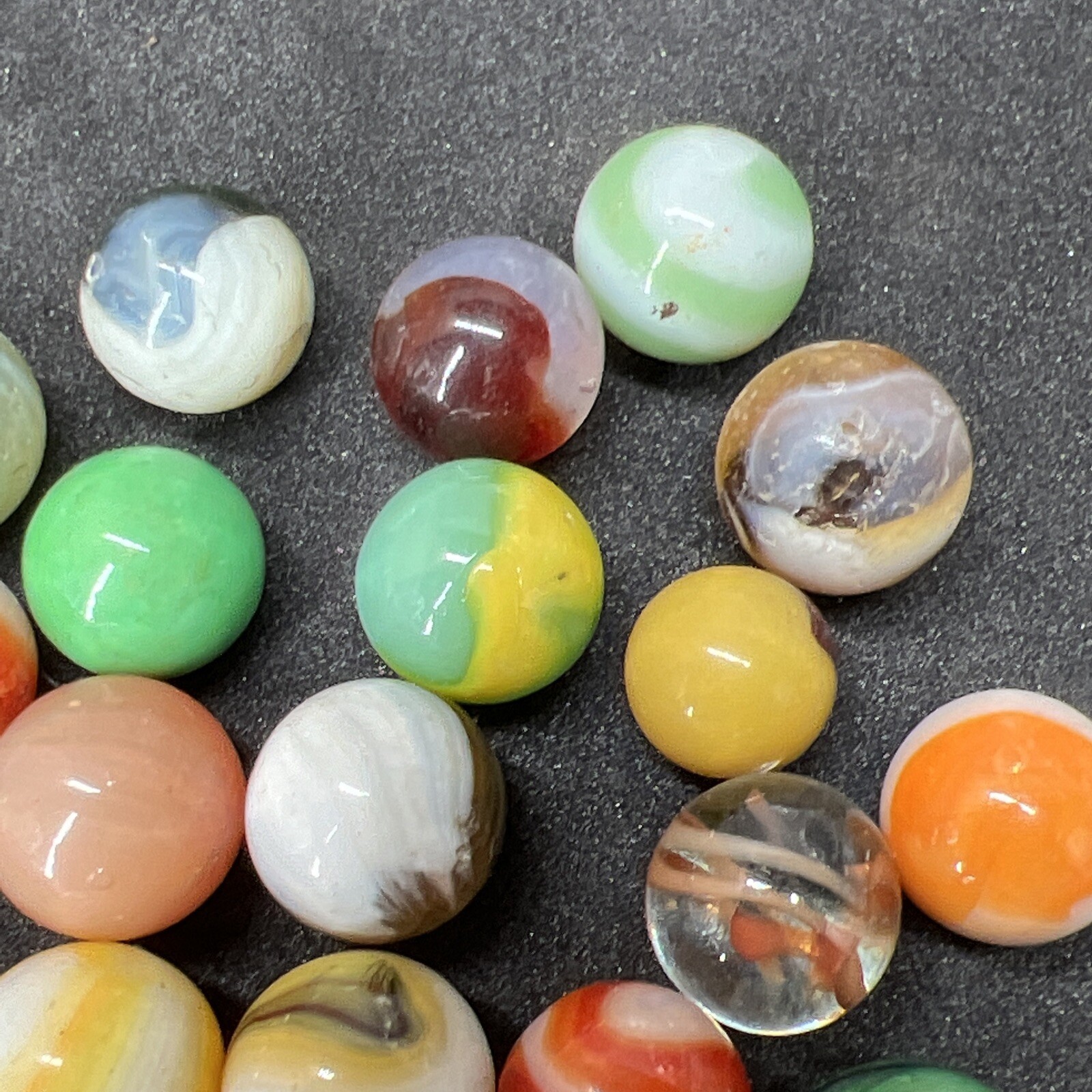 Vintage Akro Agate Peltier Christensen Glass Swirl Marble (30 Lot) Great Lot!