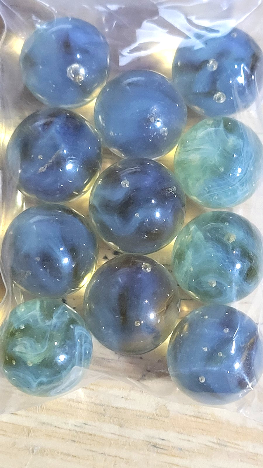 RARE LOT OF 11 AKRO / ALOX / CAIRO VHTF VINTAGE SWIRLS MIB SIZE ~.58″ 9B/118