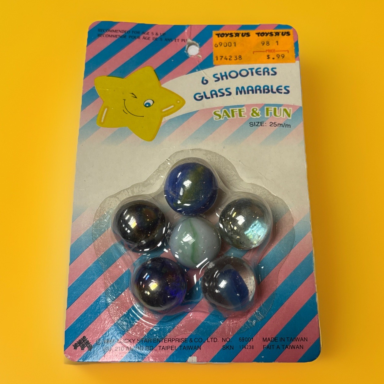 1987 Lucky Star Marble Shooters Unopened Packs NOS 25mm