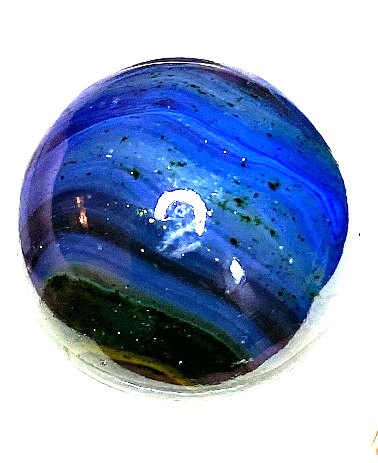 DAS/CHAMPION/WV/JABO SUPER DEEP DARK AVENTURINE BLUE SWIRLED SHOOTER .73″ M573