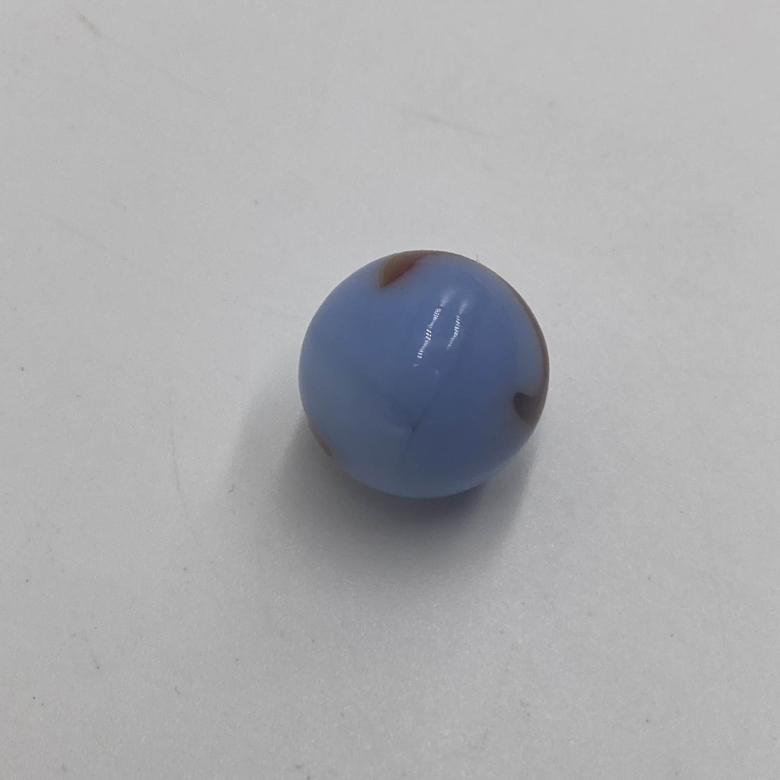 Alley Agate Robins Egg Blue Oxblood Swirl 5/8″ Glass Marble