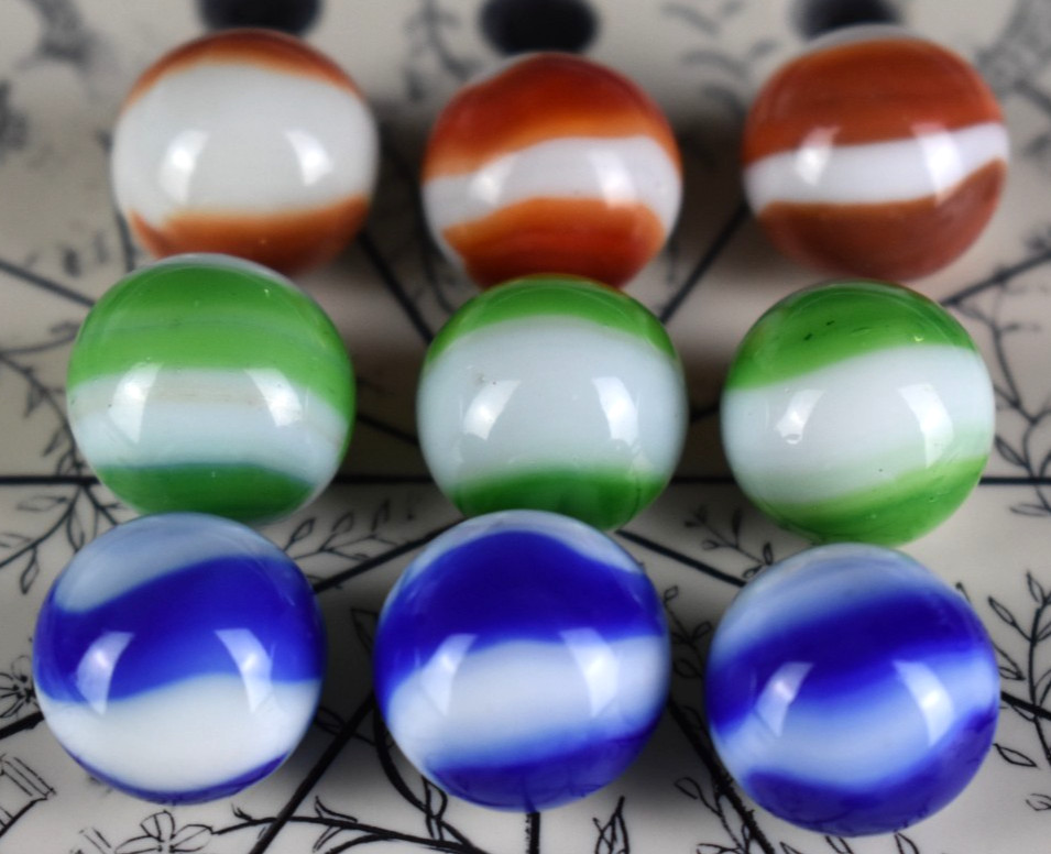 Vintage Marble King Rainbow Lot – 1″ Shooter /Boulder and x12 Standard Size