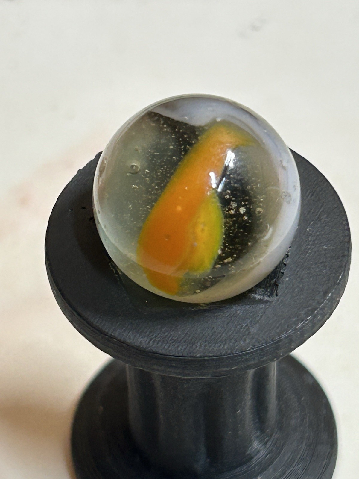 Vintage Peltier NLR .63 Inch Sunset Rainbo Marble