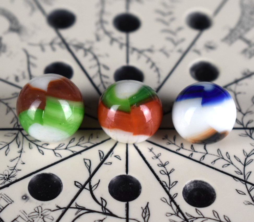 Vintage Marble King Rainbow Lot – 1″ Shooter /Boulder and x12 Standard Size