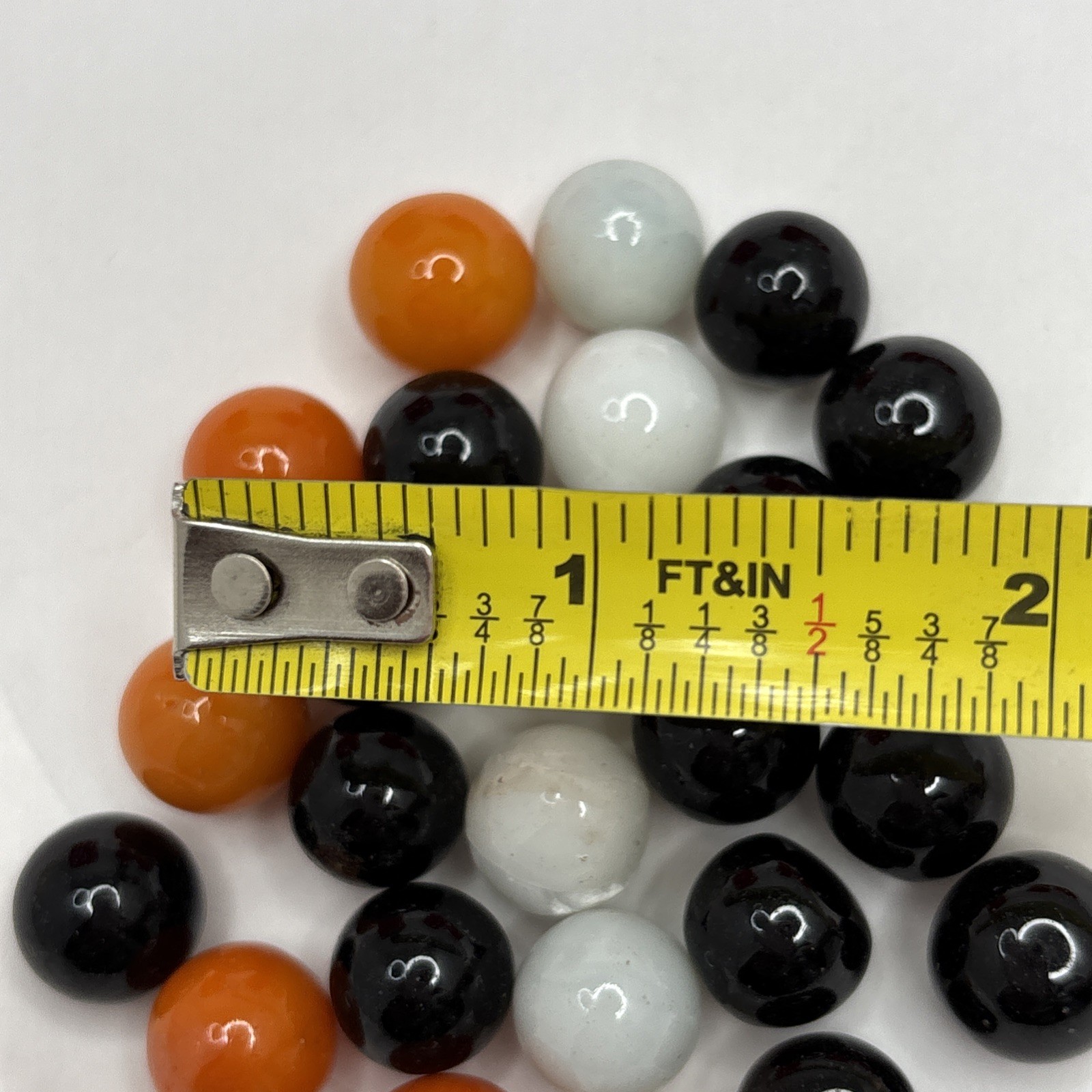 Vintage Bright Color Glass Marbles Lot of 25 Peewee Size L