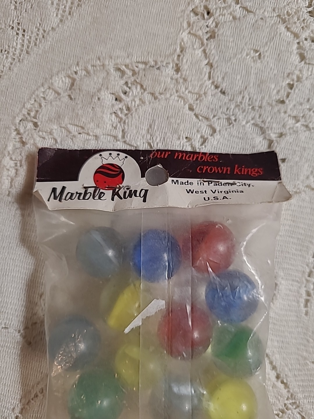 Vintage Marble King Glass Marbles 12 Count Unopened Pack Collectible Toy USA