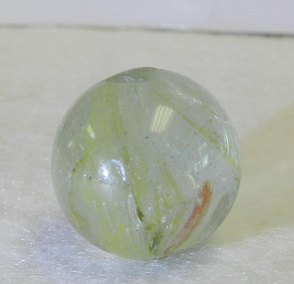 #19155m Unique End of Cane German Handmade Swirl Marble .68 In *Mint*
