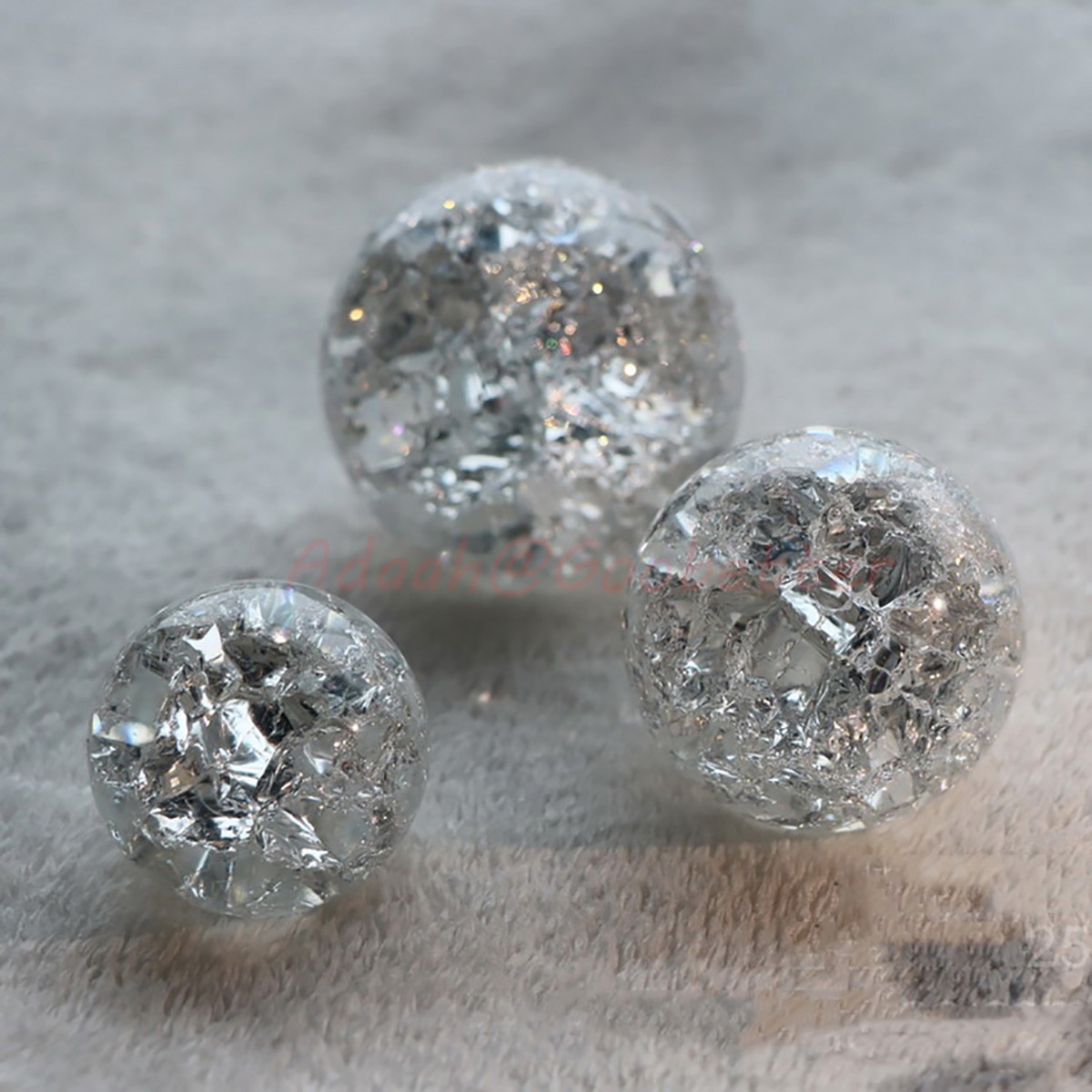 Crackle Marbles Glass Ball Beads 30 40 50mm Crafts Jewellery Making Home Decor