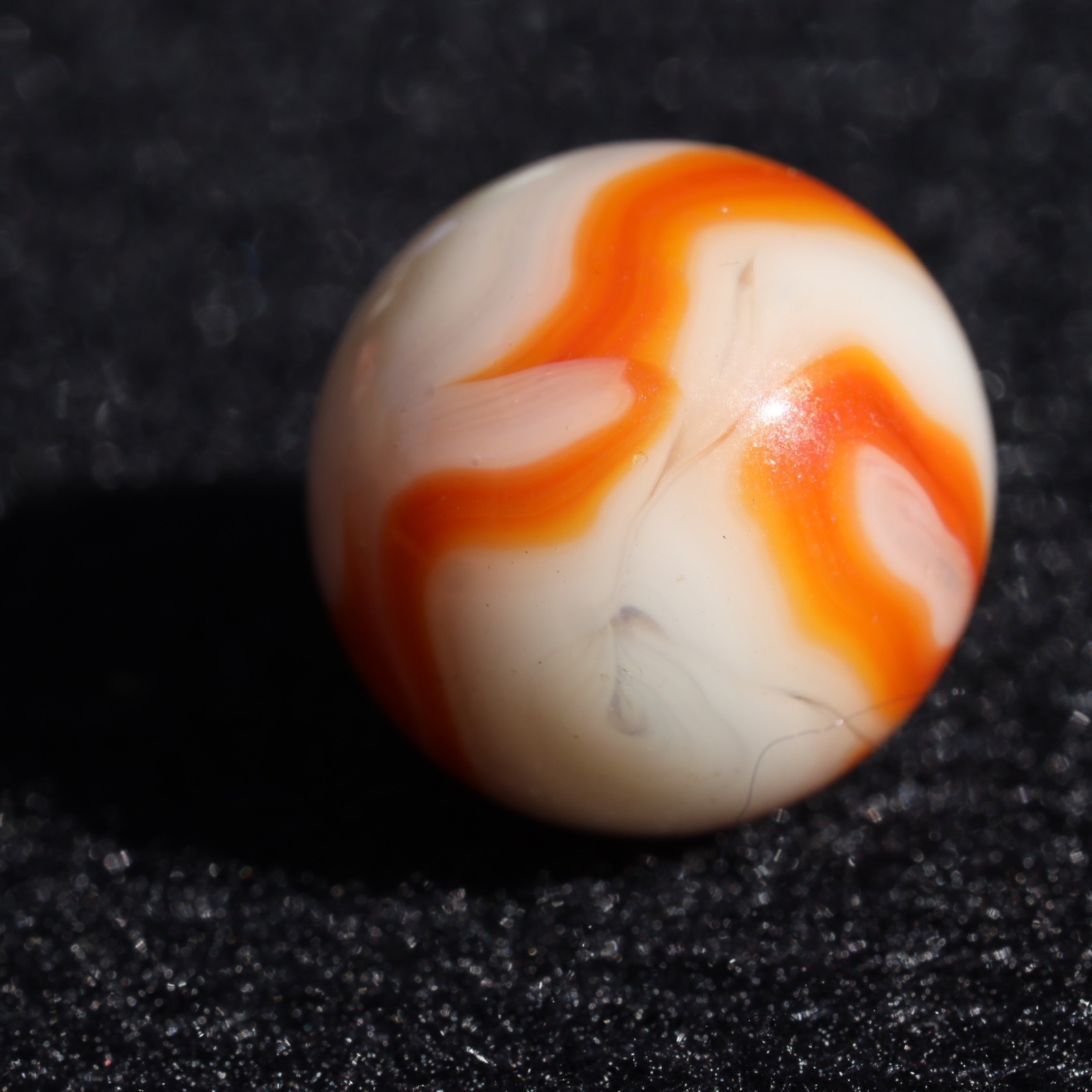 ALLEY Orange WV West Virginia Swirl Marble 5/8″ M Combined Shipping