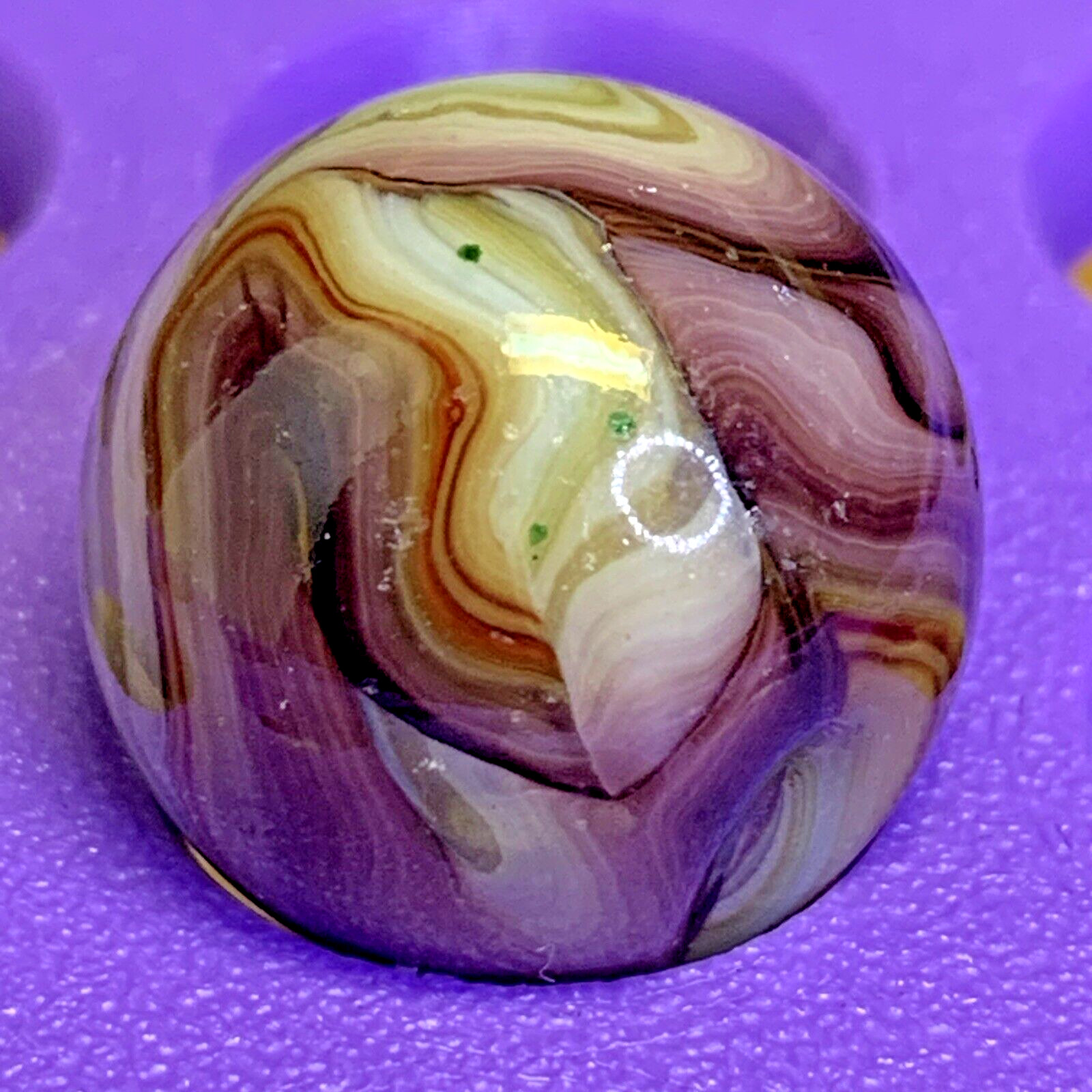 DAS/JABO/WV DEEP SEAM RED ONION TYPE SWIRLS AVENTURINE SPECK SHOOTER .72″ 9B/111