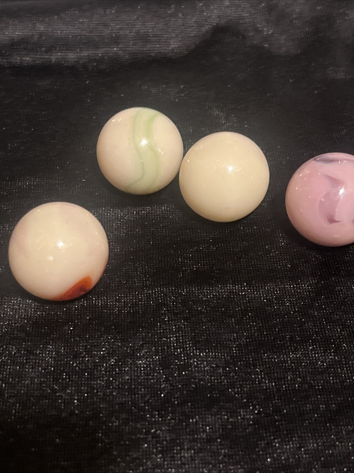 Jabo Classic Uranium/Cadmium Glass Burmese Boulder Shooter Marbles Lot 23+mm