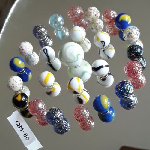 New (2025) in Bag 25 Traditional Marbles 24+1 Shooter 100% Glass Made In Mexico