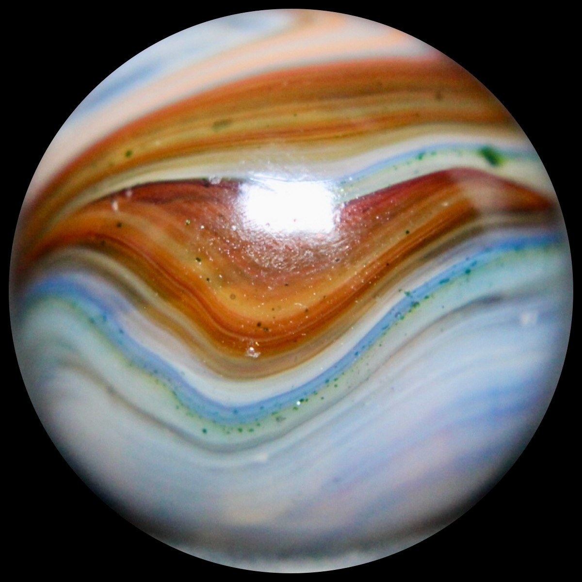 DAS West Virginia Red Buds Marble Collector Series: Killer Neon Orange w/Mica