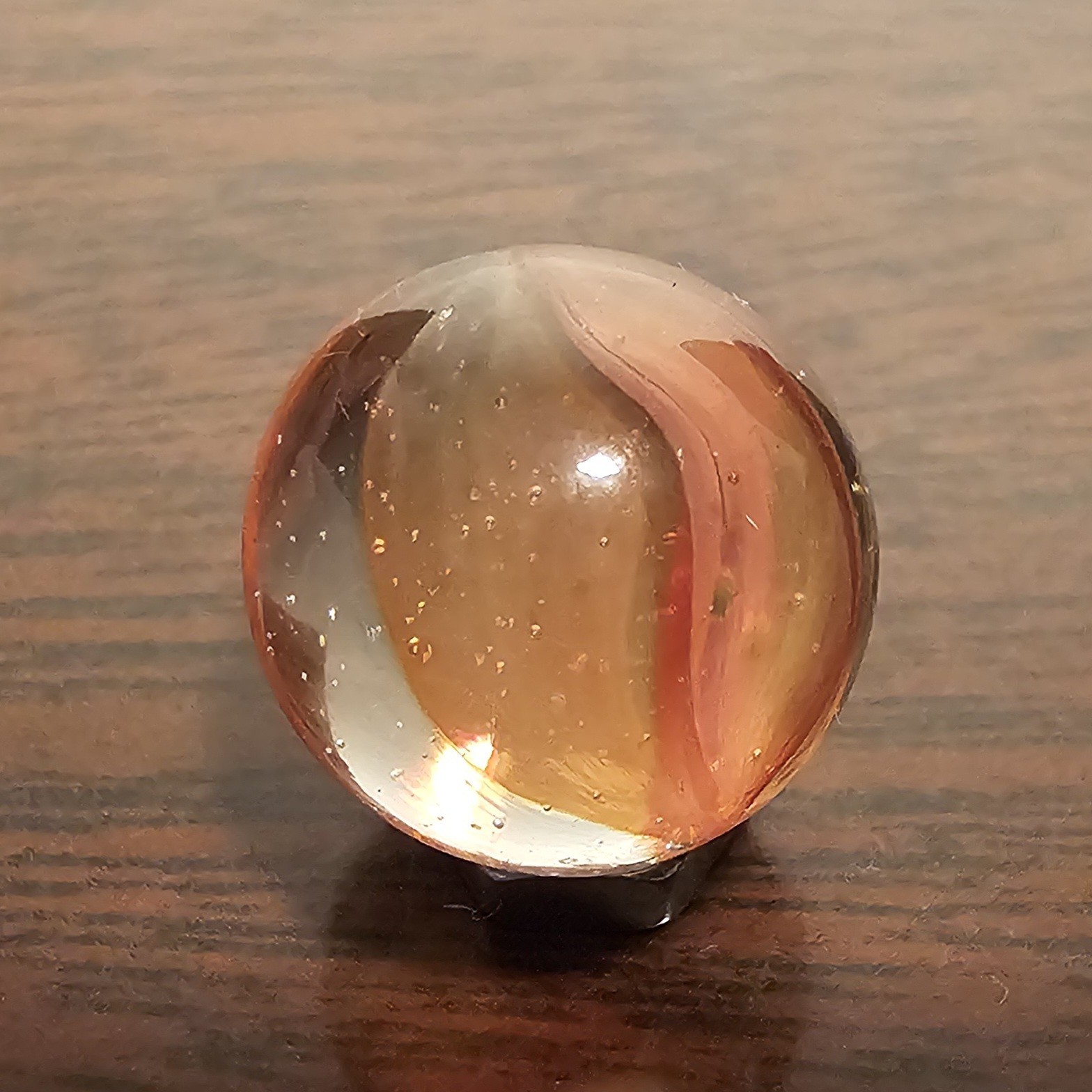 Vintage C. E. Bogard Rose 4 Lobe Hybrid Cats Eye .625 Glass Marble