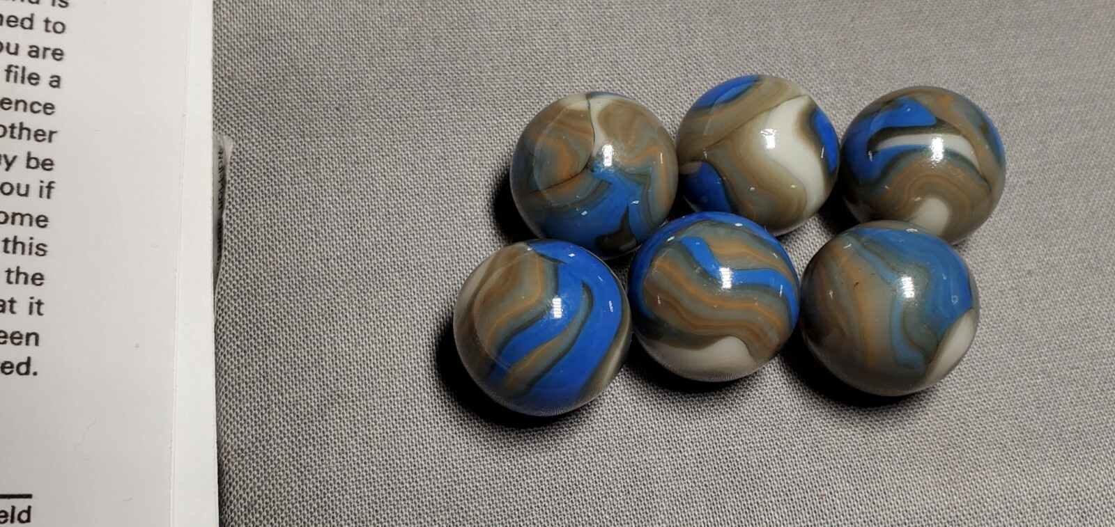 6 OUTSTANDING 3/4″ JABO SWIRL MARBLES $6.99 LOT #1A1A