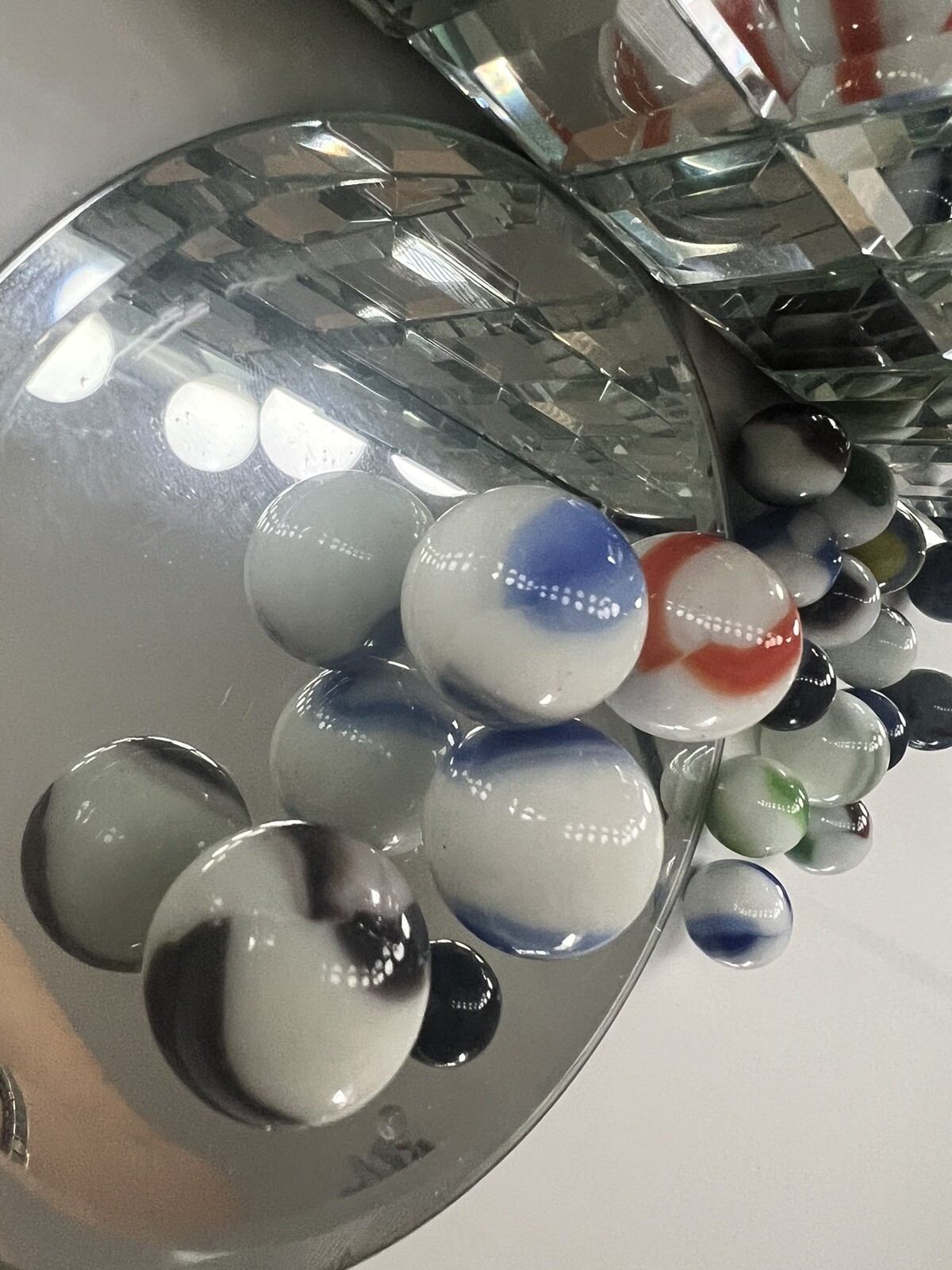 Glass Marbles Vintage Mixed Lot Sizes 19 Total
