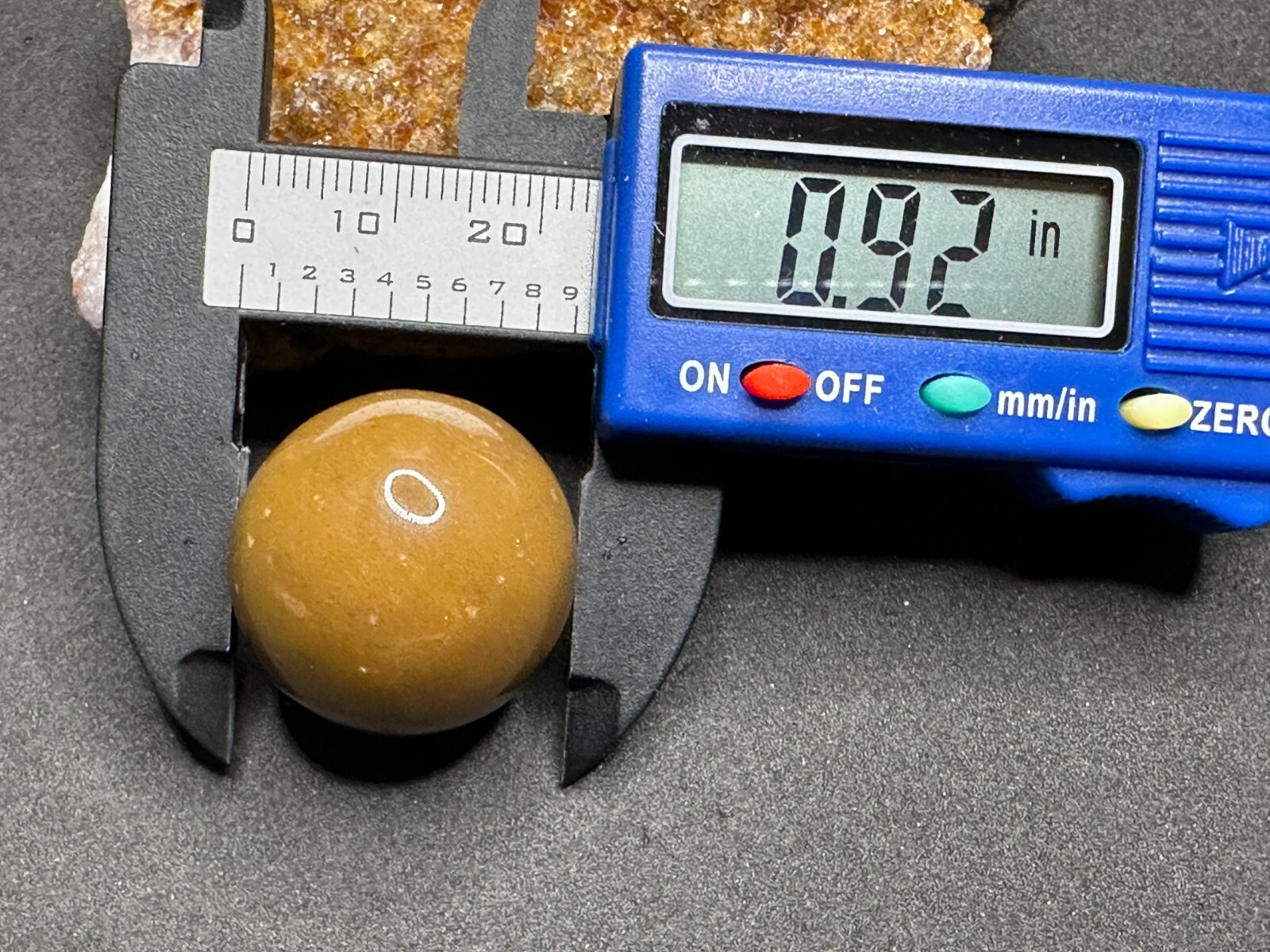 Vintage Natural STONE Agate Marble – Beautiful Solid TAN Color – .92″ SHOOTER!