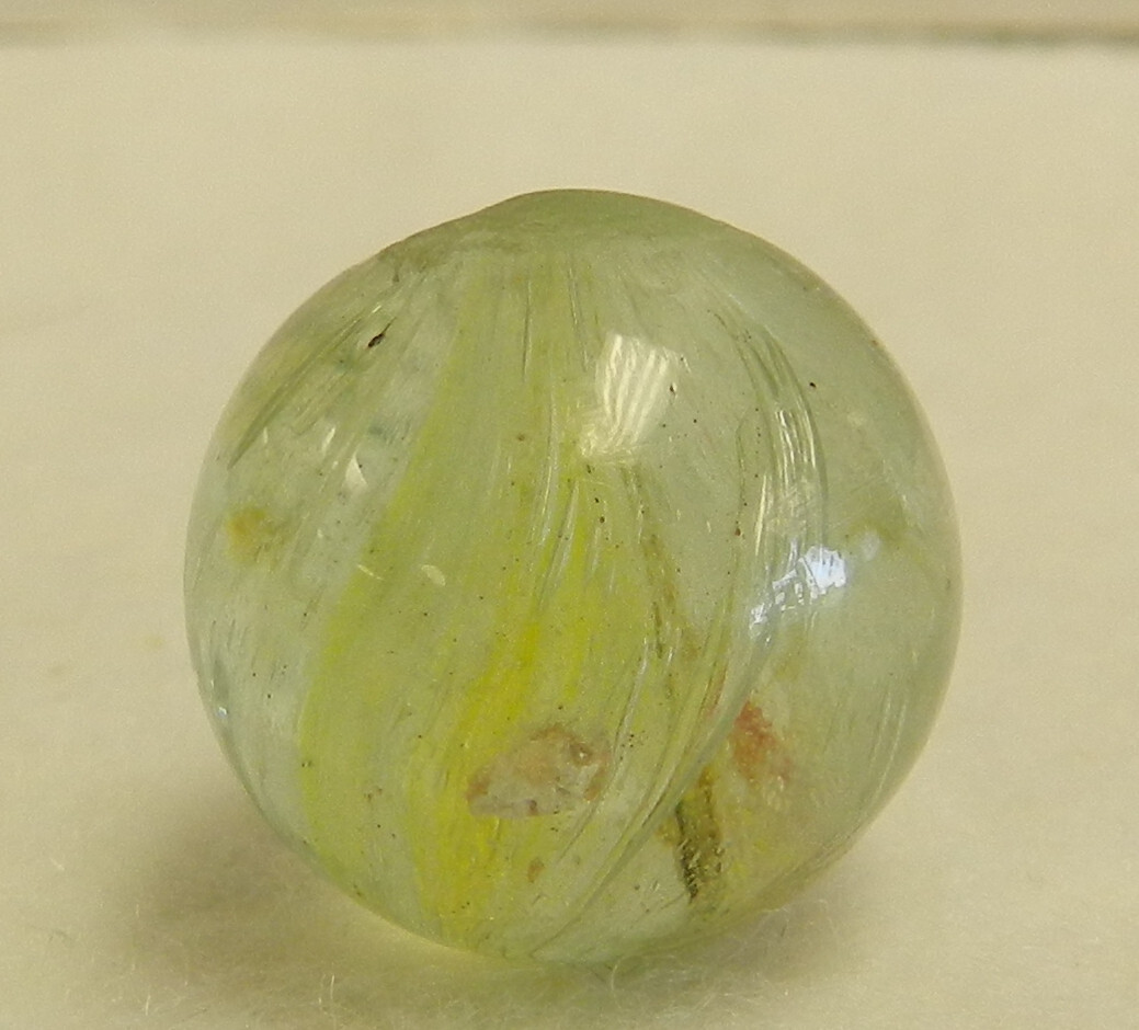 #19155m Unique End of Cane German Handmade Swirl Marble .68 In *Mint*