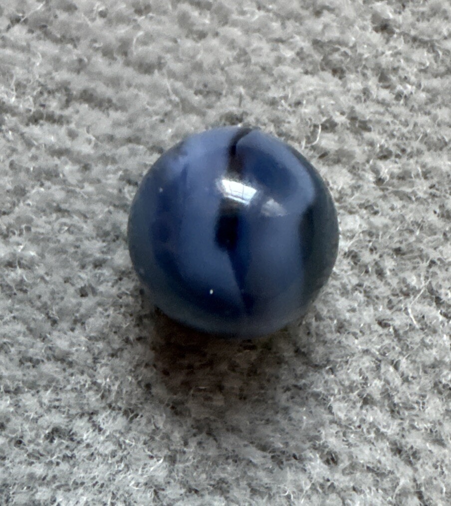 Vintage Vitro Agate Marble Light Blue And Dark Blue .61”