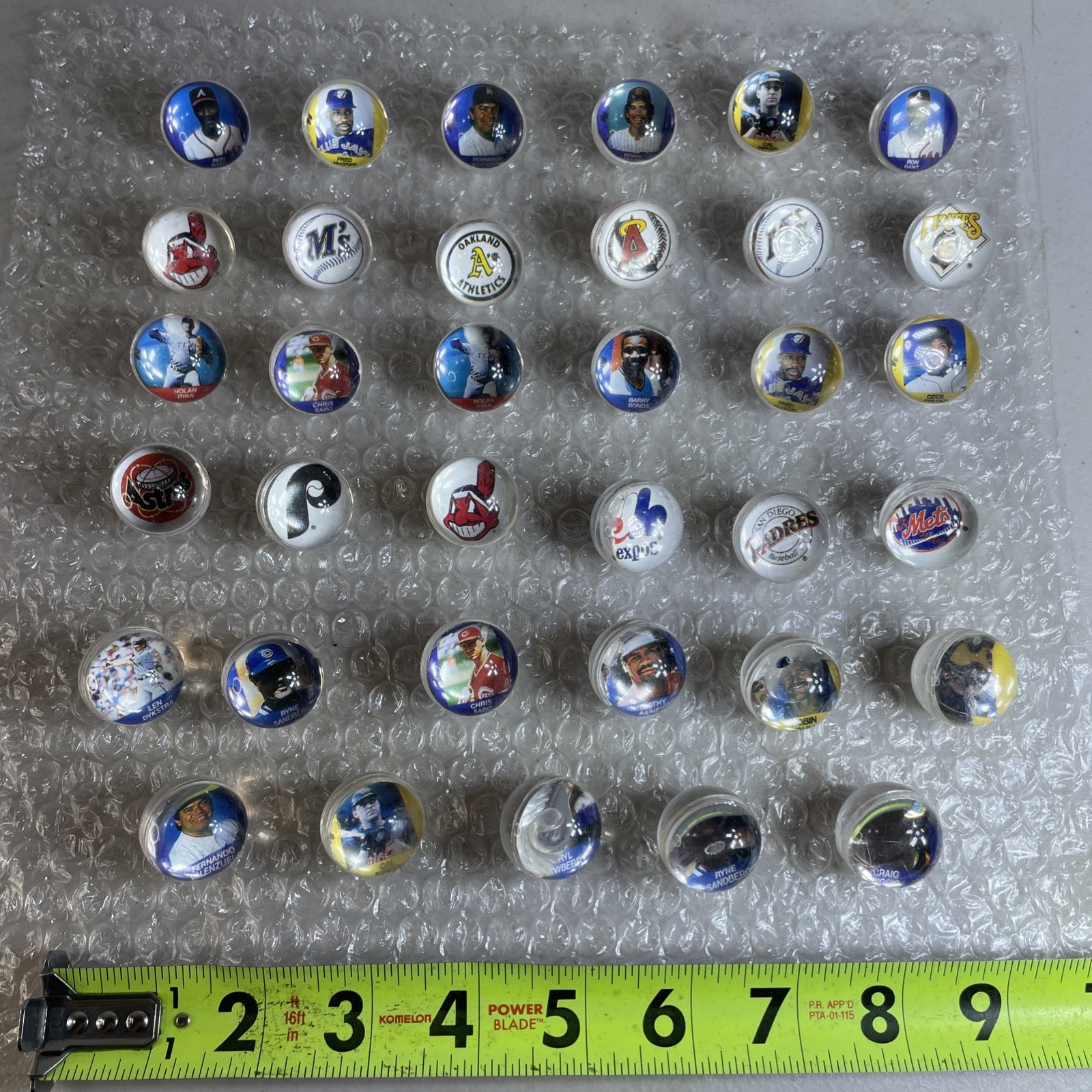 rare Super Star Major League Baseball Collectors Acrylic Marble Lot MLB 35F44